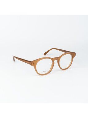 Loewe Women Eyeglasses Light Brown Demo Round LW50085I SLIM 047 NEW AUTHENTIC
